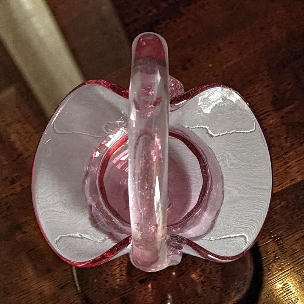 Vintage Joe DeAnda Pink Art Glass Vase 6
